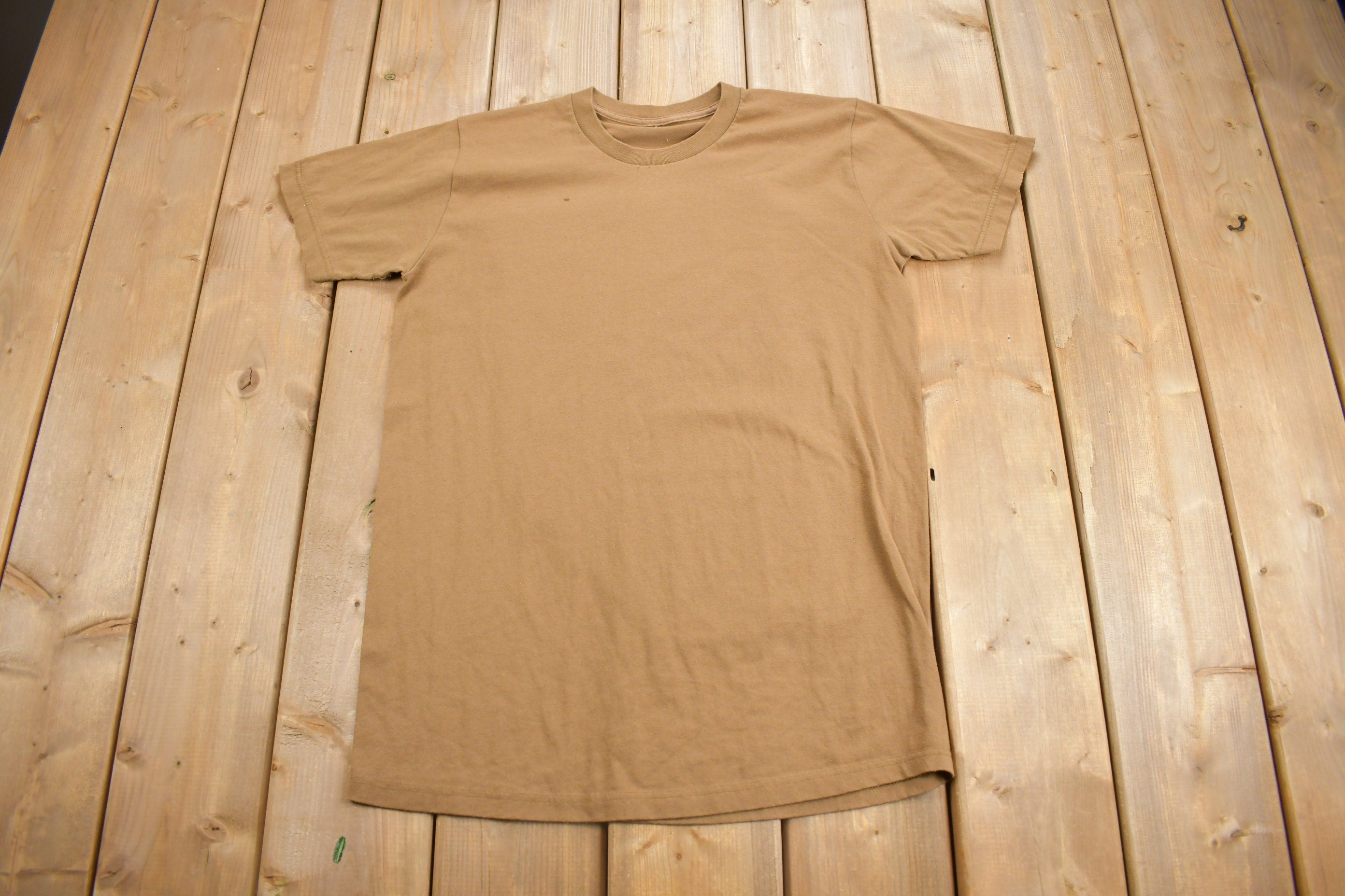 Vintage 1980s Blank Brown T Shirt