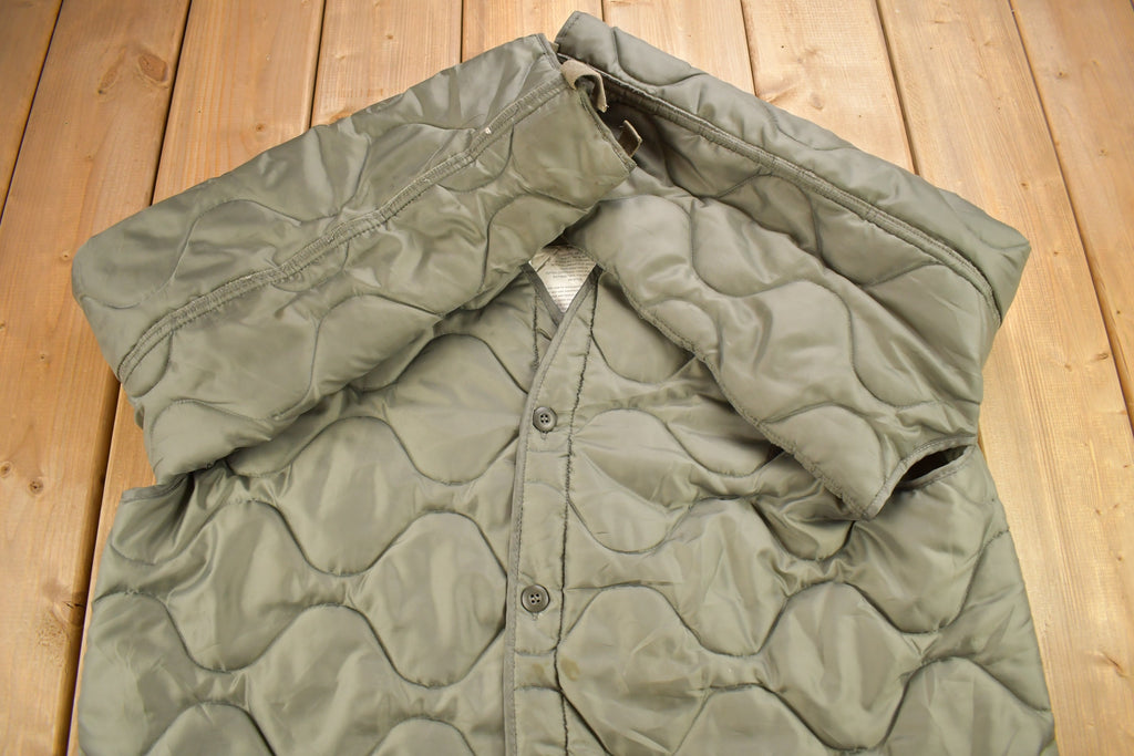 Vintage Y2K OG 110 Military Field Jacket Liner / Button Up Jacket Liner / Army Green / Vintage Utility Jacket / Army Jacket