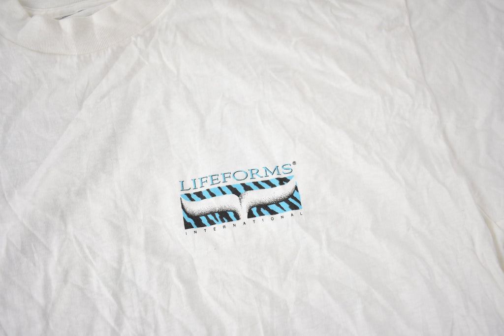 Vintage 1990s Sea Manatee Protect Our Oceans Single Stitch Graphic T-Shirt Made In USA