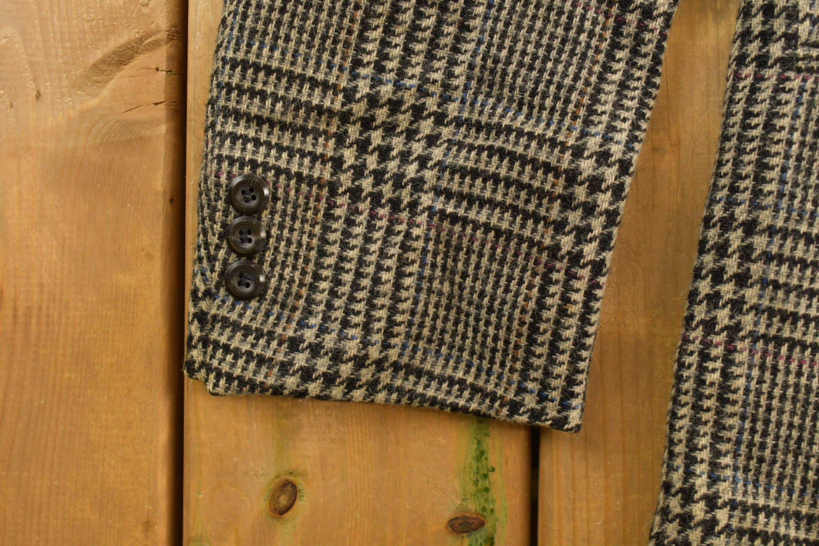 Vintage 1990s Wool Blazer Plaid Jacket