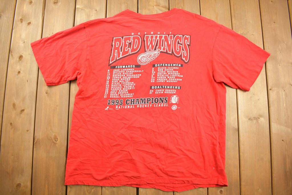Vintage 1998 Detroit Red Wings Stanley Cup Champions T-Shirt