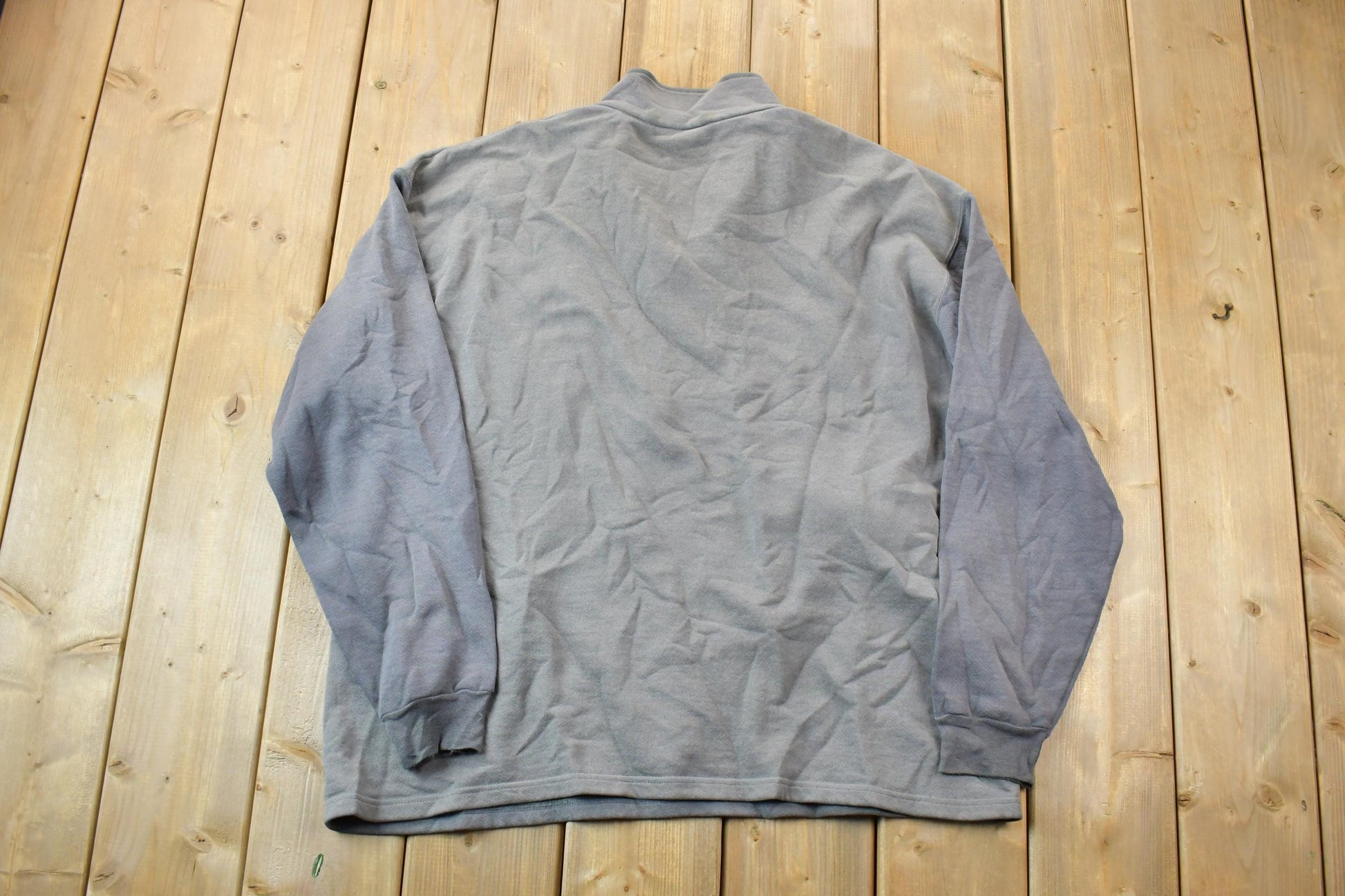 Vintage 1990s Dillon Lee Heavyweight Quarter Zip Mock Neck Sweatshirt / 90s Crewneck / Made In USA / Streetwear