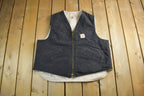 Vintage 1990s Carhartt Sherpa Lined Jacket Vest Mens XL