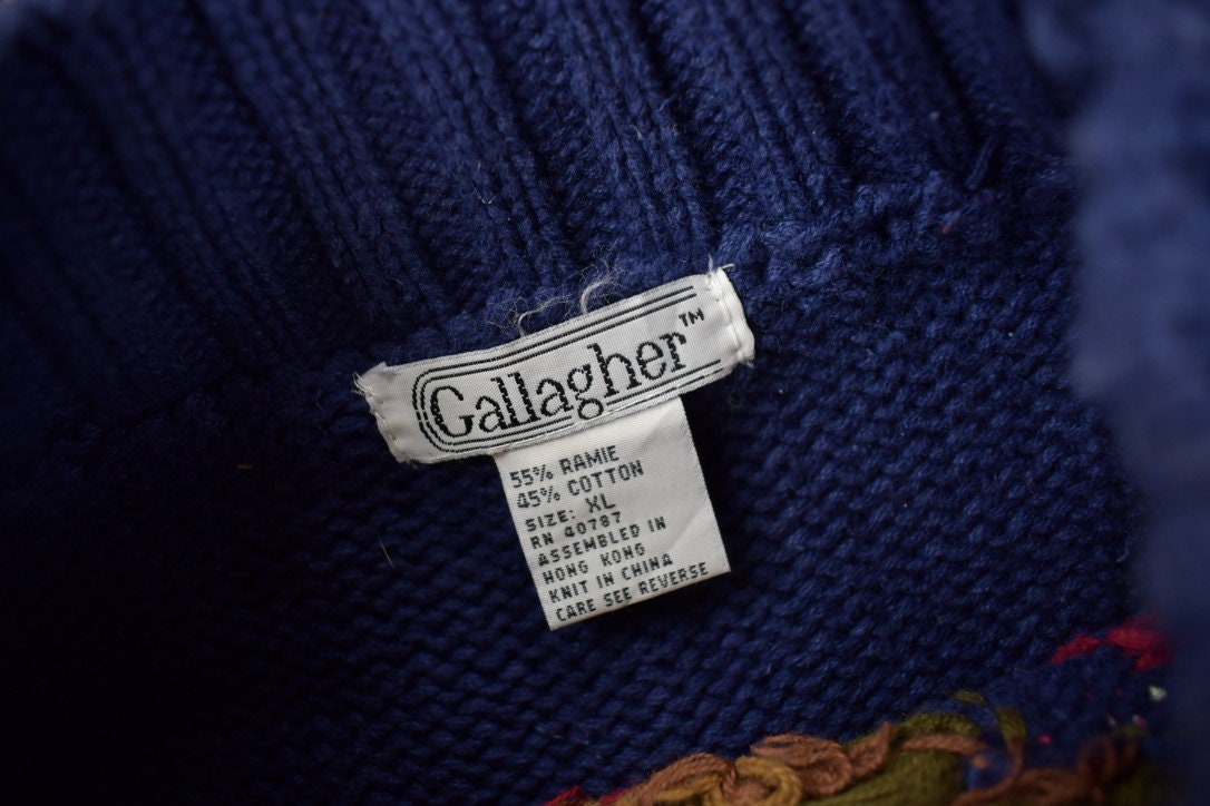 Vintage 1990s Gallagher KnitMock Neck Sweater