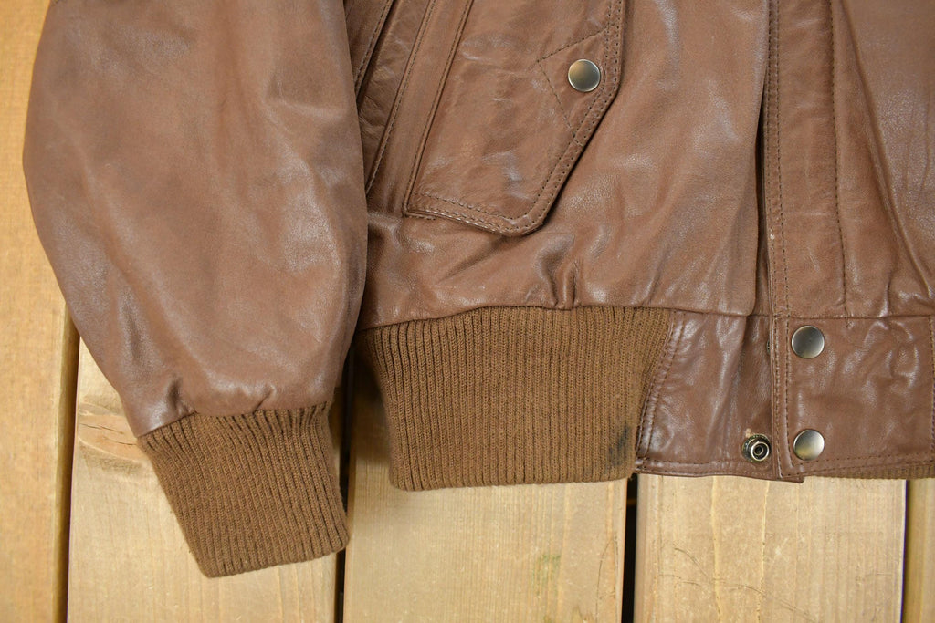 Vintage 1990s Boundary Waters Leather Jacket Men's Small