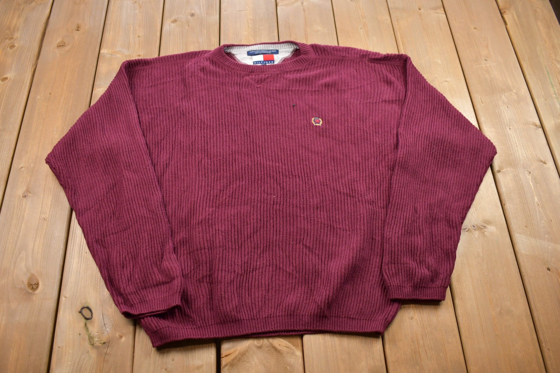 Vintage 1990s Tommy Hilfiger Knitted Crewneck Sweater