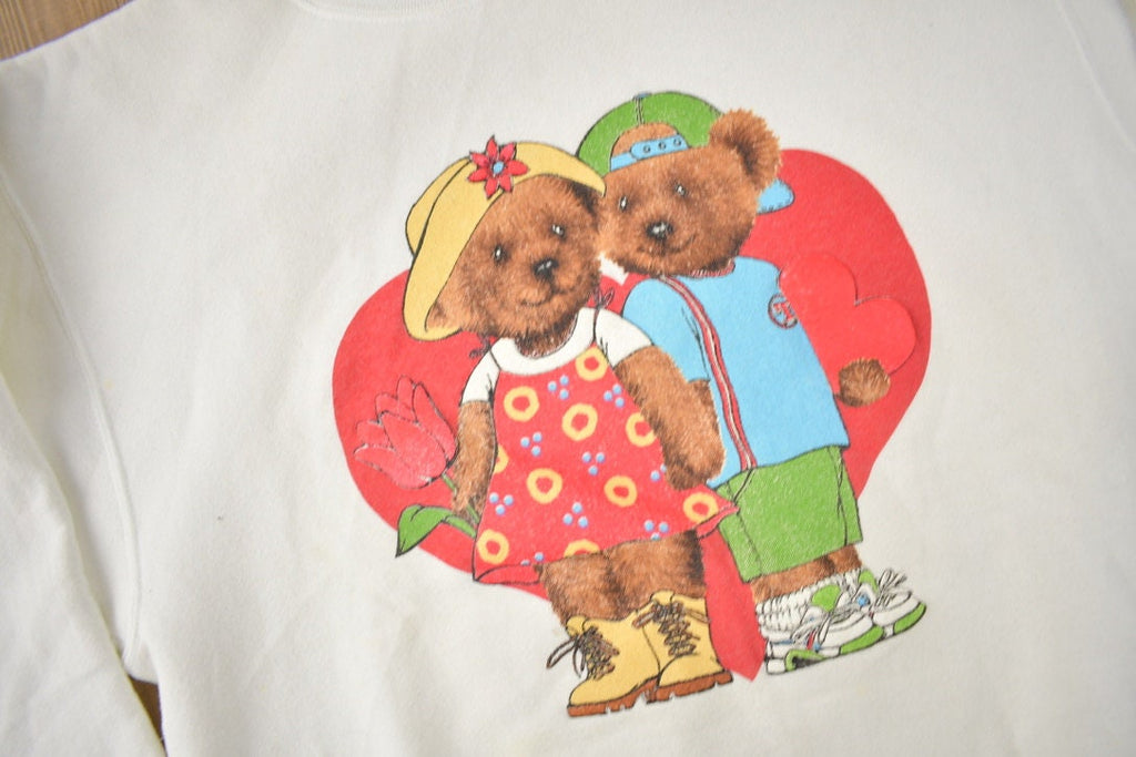 Vintage 1990s Cute Bears Graphic Crewneck Sweater Made In USA