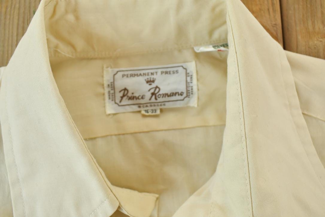 Vintage 1970s Prince Romano Button Up Dress Shirt