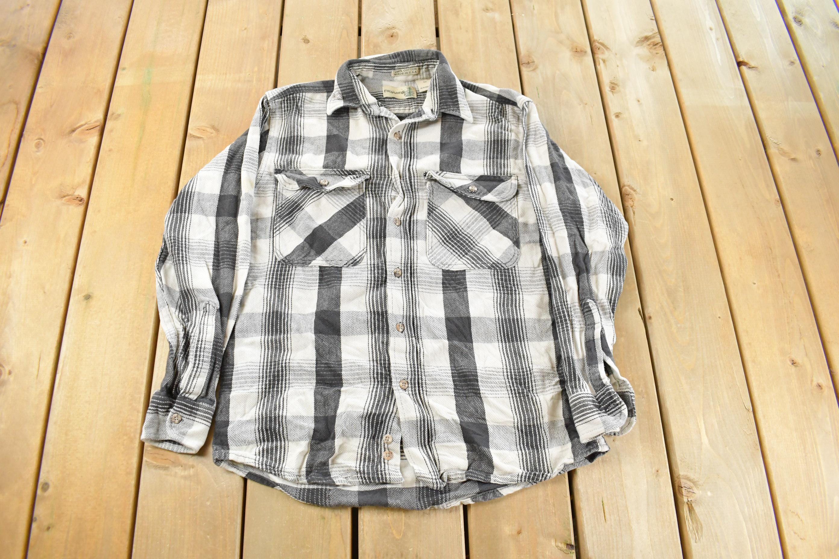 Vintage 1990s Fieldmaster Button Up Flannel Shirt Men's Medium