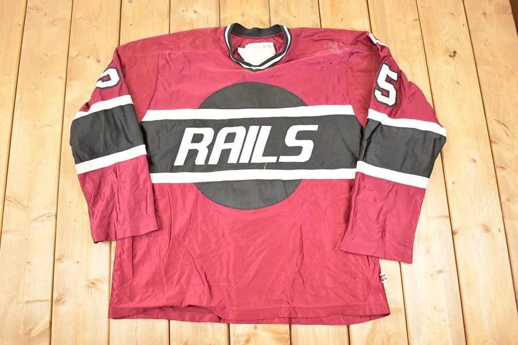 Vintage 1990s Rails USA Embroidered Hockey Jersey Mens XXL