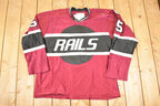Vintage 1990s Rails USA Embroidered Hockey Jersey Mens XXL