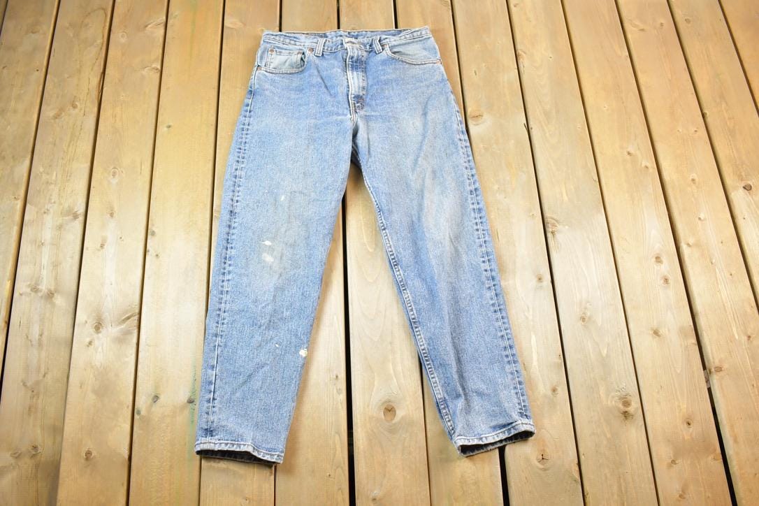 Vintage 1970s Levi Strauss Red Tab 550 Denim Jeans Size 34 x 30 Made In USA