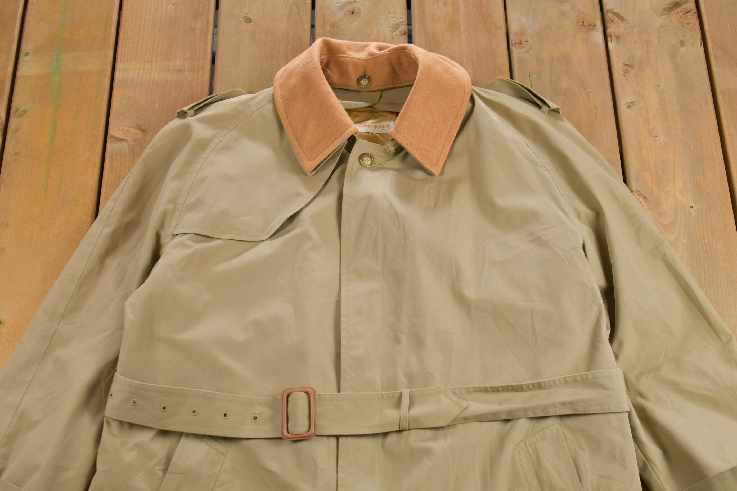 Vintage 1980s Brooks Brothers Full Length Trench Coat