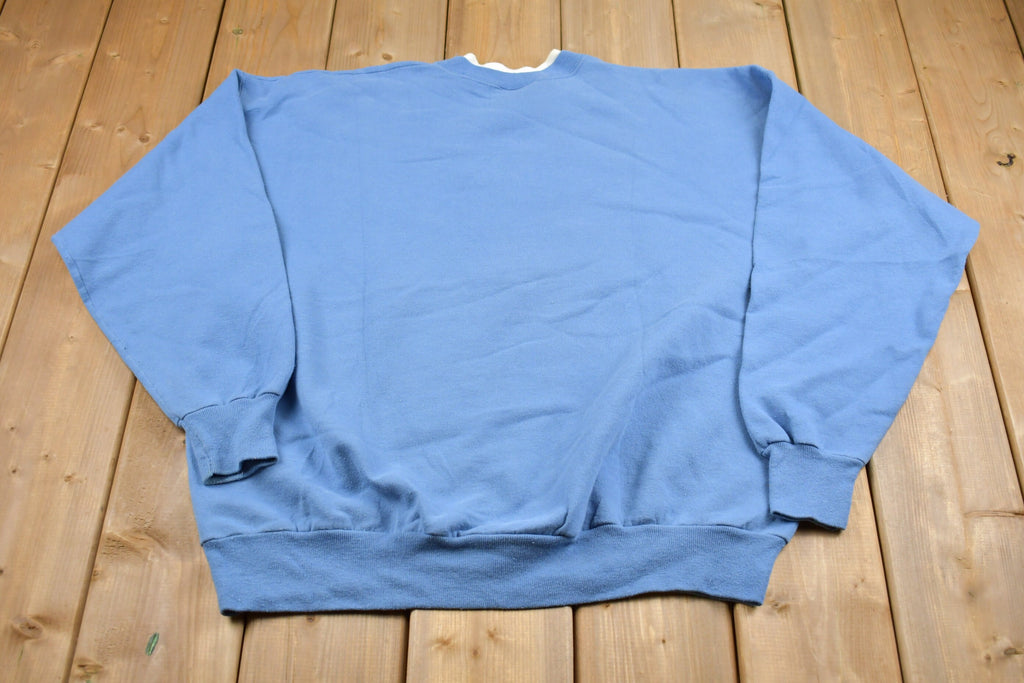 Vintage 1990s Cute Grandma Embroidered Double Collar Crewneck