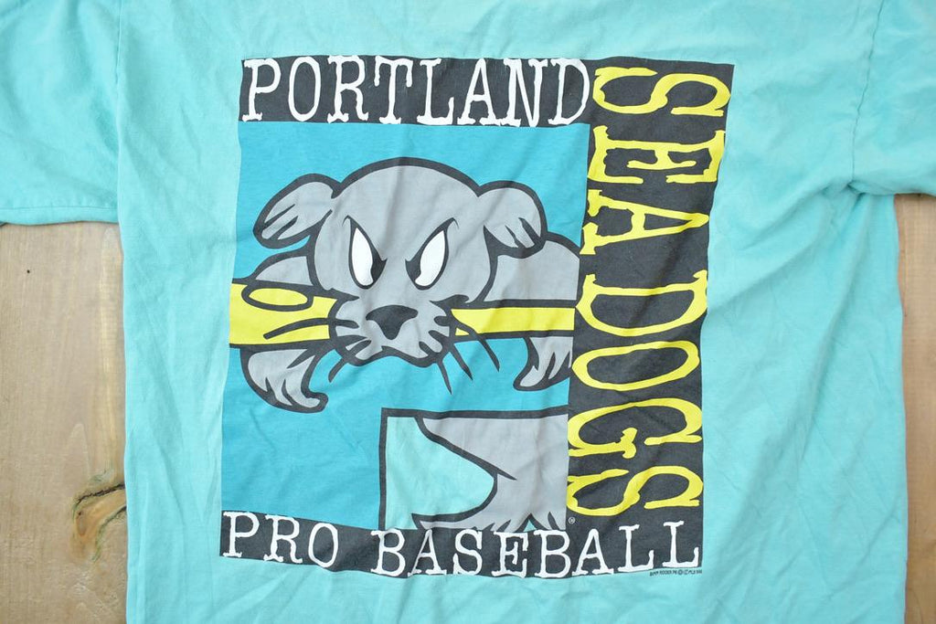 Vintage 1998 Portland Seadogs Pro Baseball Souvenir T-Shirt