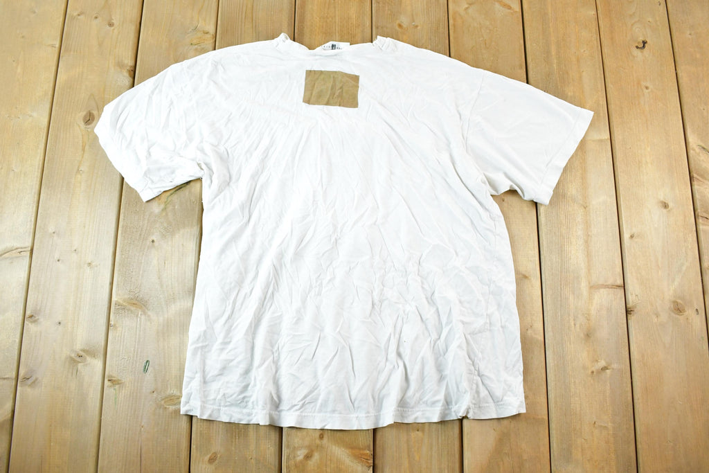 Vintage 1990s Cotton Ginny Blank White Souvenir T-Shirt Men's L