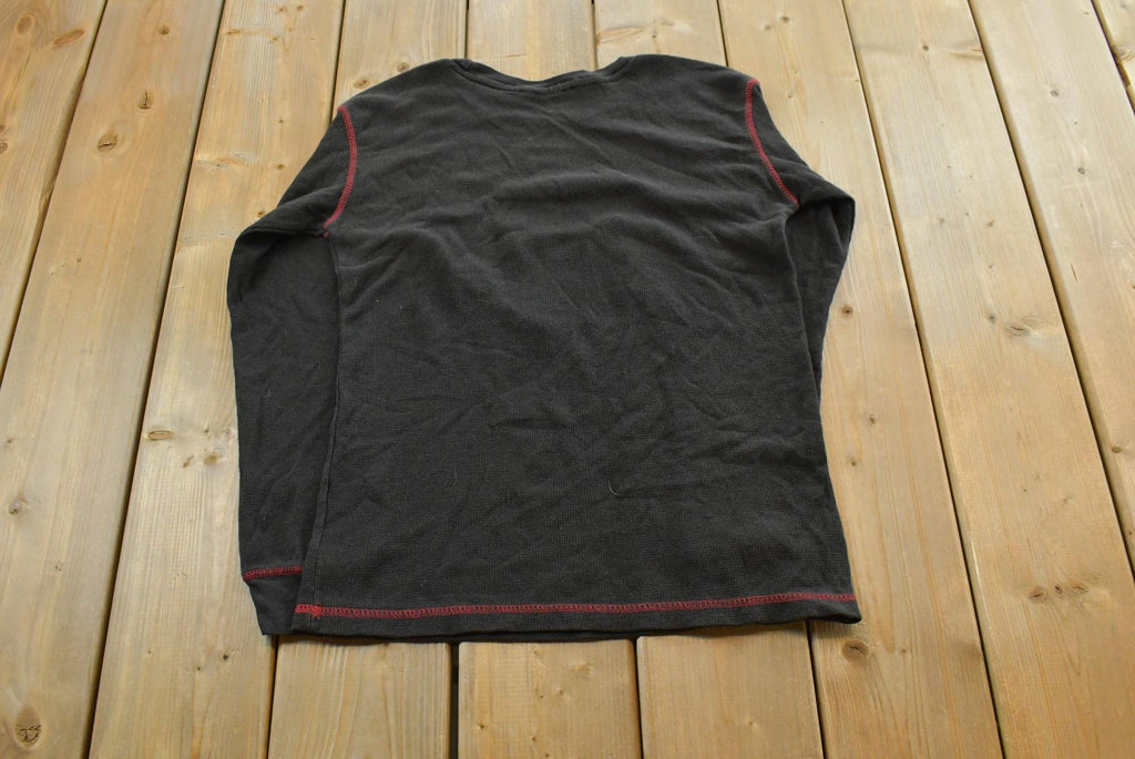 Vintage Y2K Sons of Anarchy Grim Reaper Thermal Knit Long Sleeve Shirt Men's / 2000s Hip Hop Fashion / Y2K Streetwear