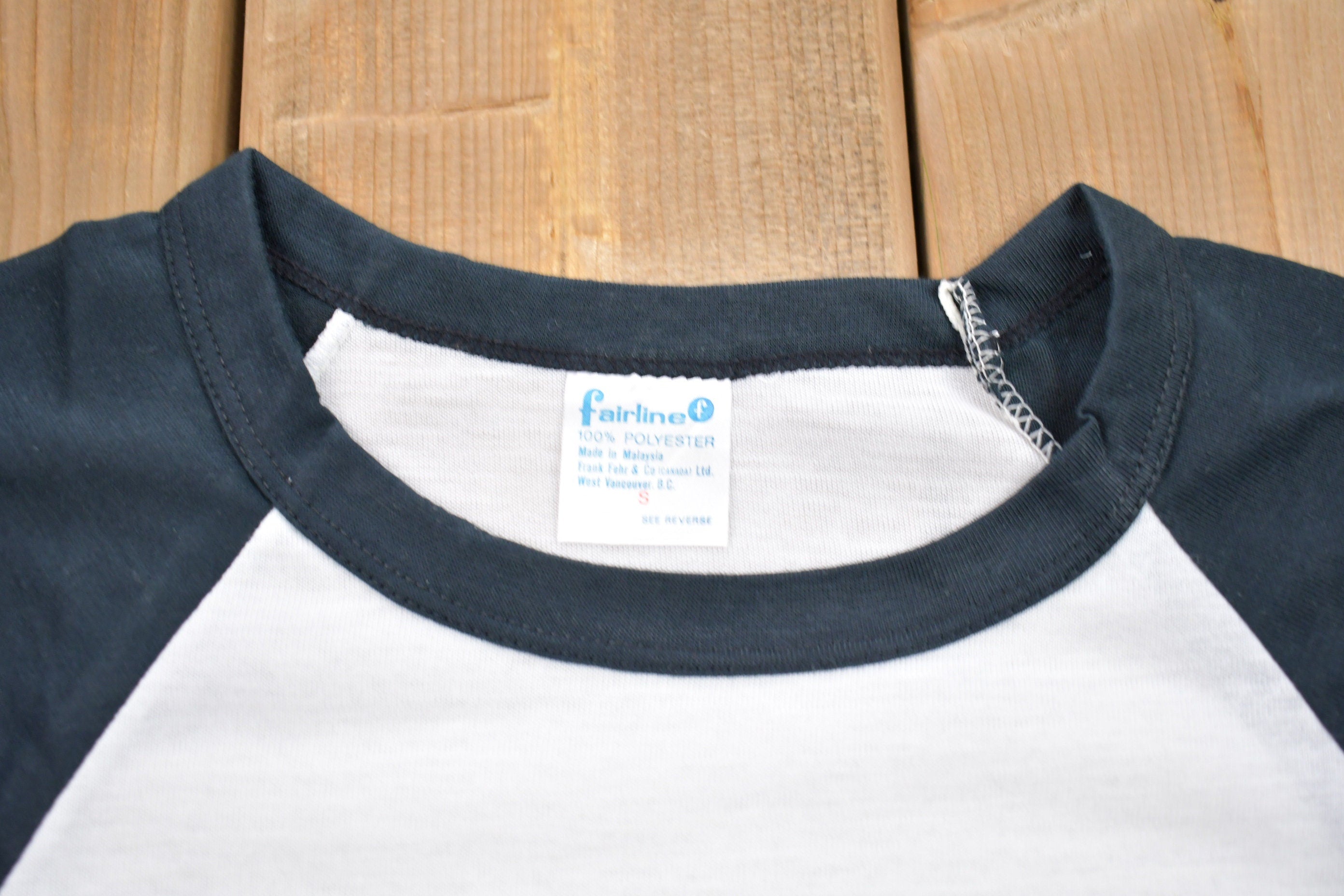 Vintage 1970s Raglan Color Block 3 Quarter Sleeve T-Shirt