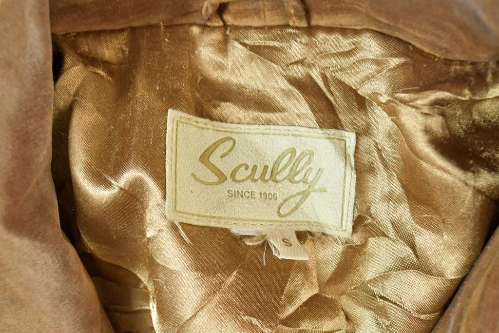 Vintage 1970s Scully Western Leather Fringed Cowboy Jacket Made In USA