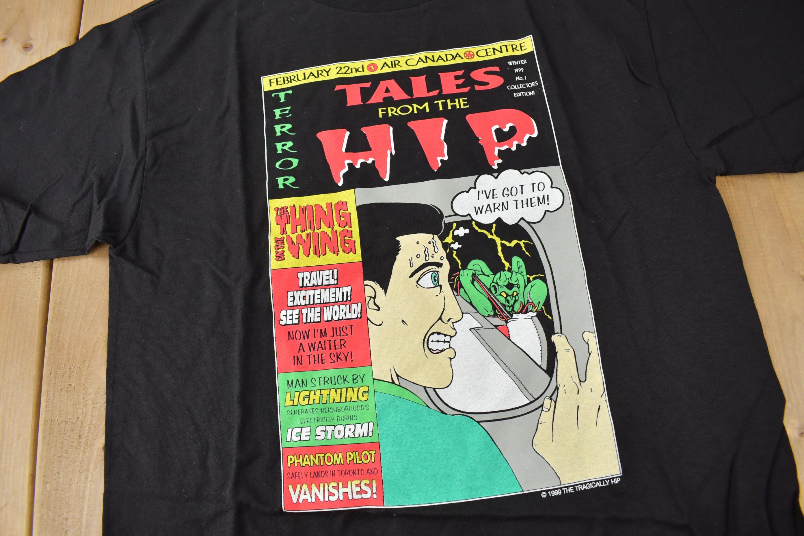 Vintage 1999 Deadstock The Tragically Hip Terror Tales From The Hip Tour Graphic Band Tee Size Large