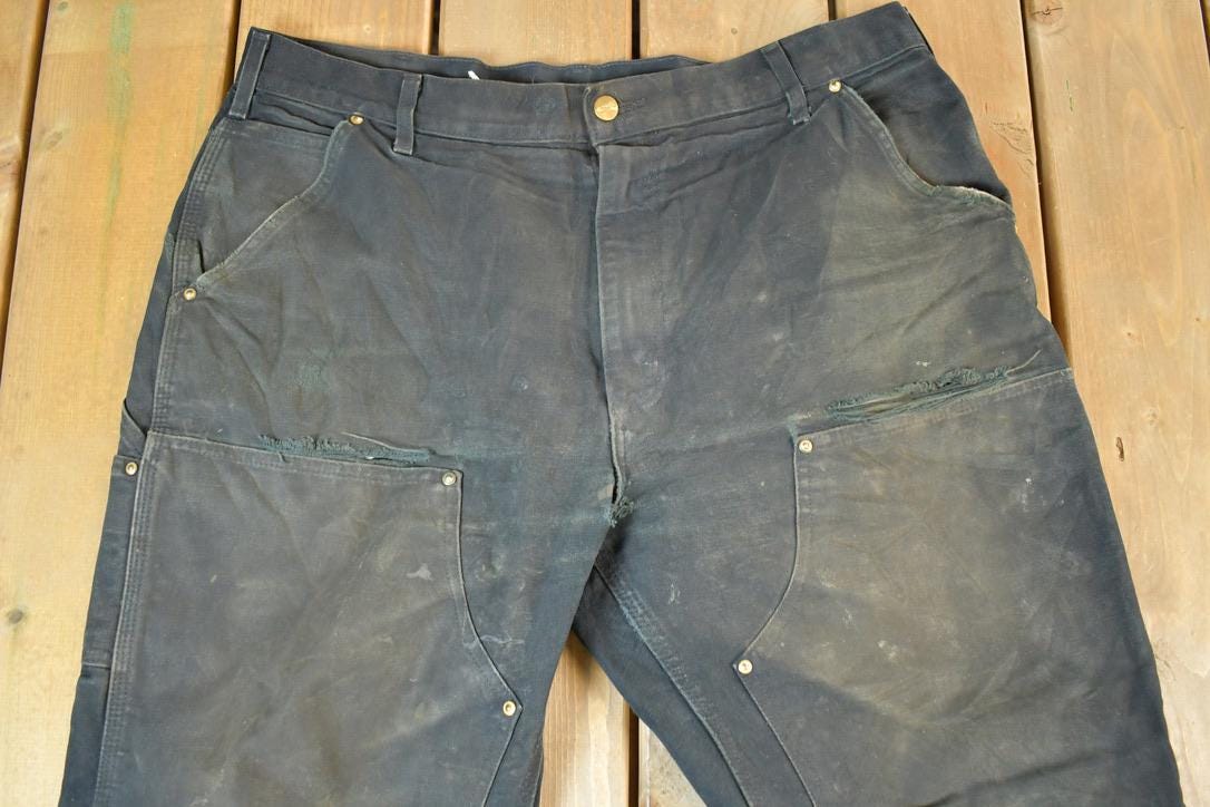 Vintage 1990s Carhartt Double Knee Work Pants Size 38 x 33