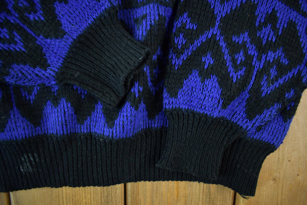 Vintage 1990s McGregor Knit Abstract Pattern Crewneck Sweater Men's Medium