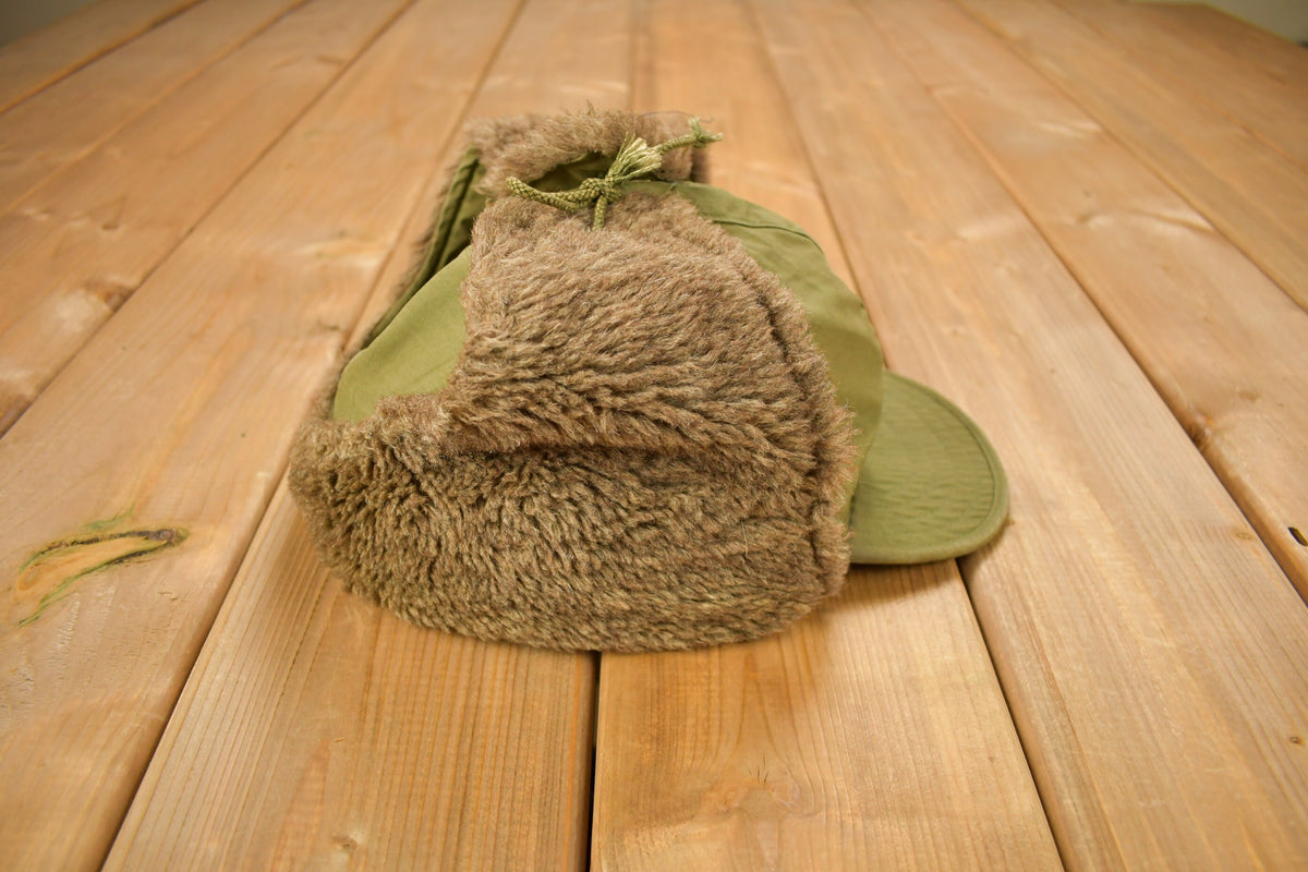 Vintage 1953 Military Pile Field Cap Hat Size 7 1
