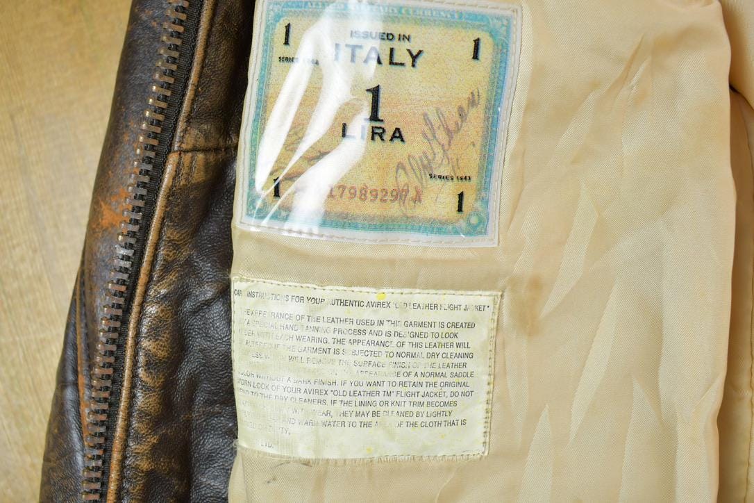 Vintage 1980s Type A2 Avirex Leather Us Army Air Forces Flight Jacket