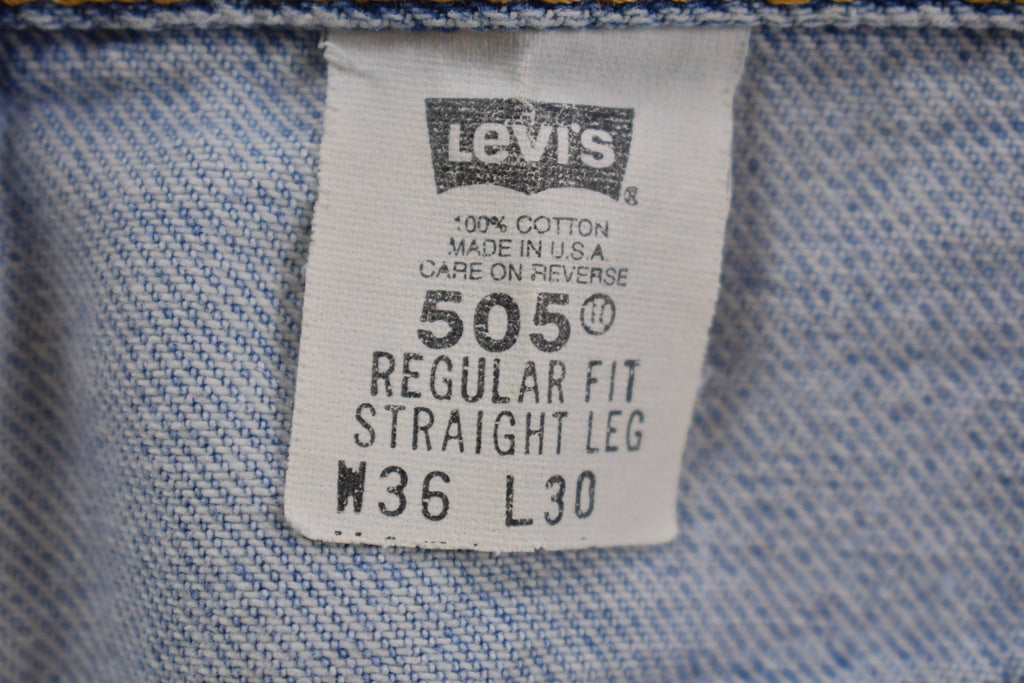 Vintage 1990s Levi's 505 Red Tab Denim Jeans Size 33 x 30