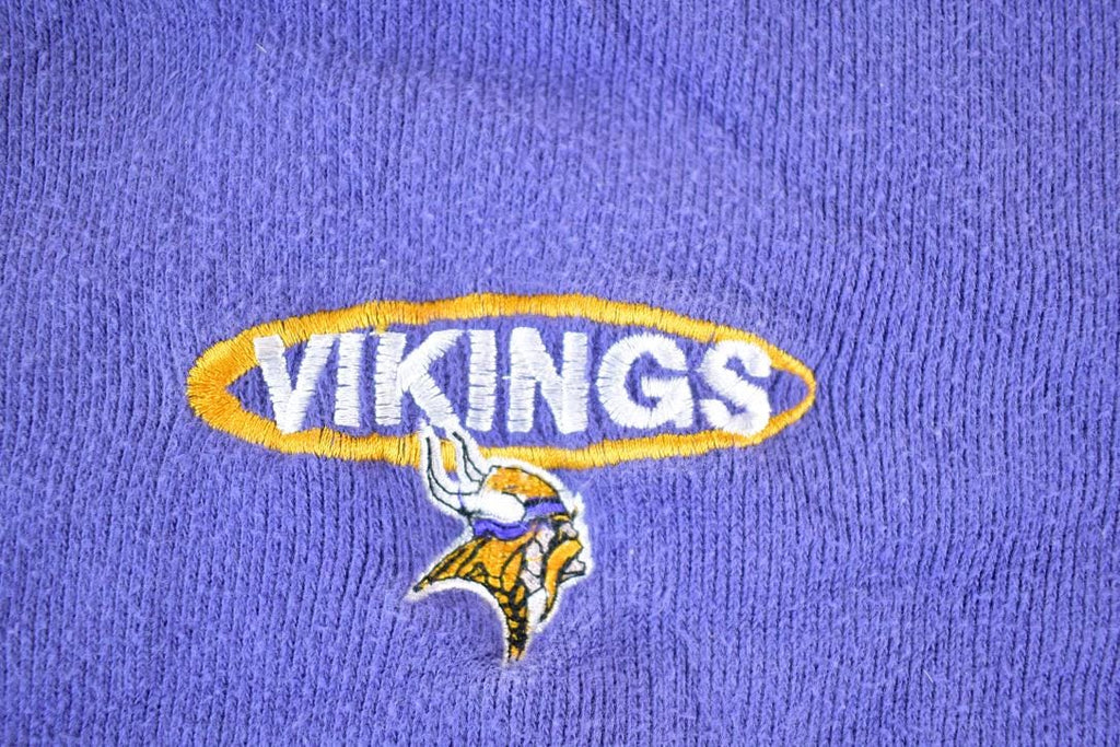 Vintage 1990s Minnesota Vikings NFL Embroidered V Neck Sweatshirt