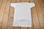 Vintage 1990s Single Stitch Blank White T Shirt Size Small