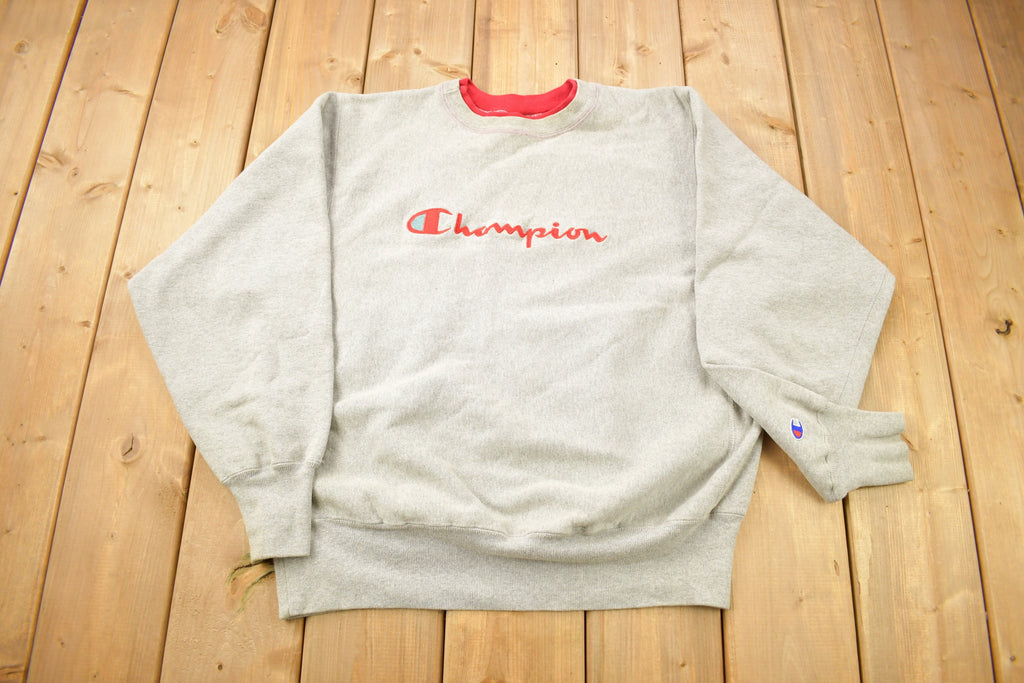 Vintage 1990s Champion Reverse Weave Embroidered Crewneck Sweatshirt