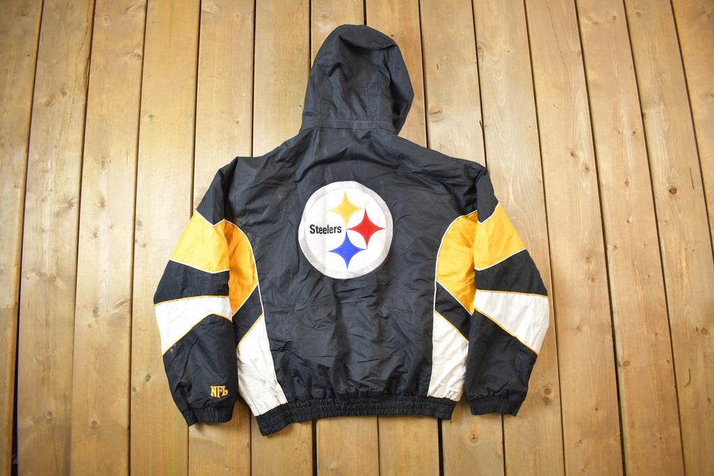 Vintage Y2k NFL Pittsburg Steelers Embroidered Removable Hooded Jacket
