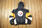 Vintage Y2k NFL Pittsburg Steelers Embroidered Removable Hooded Jacket