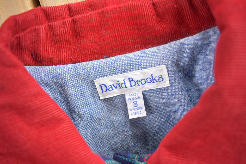 Vintage 1990s David Brooks Plaid Jacket Size 8