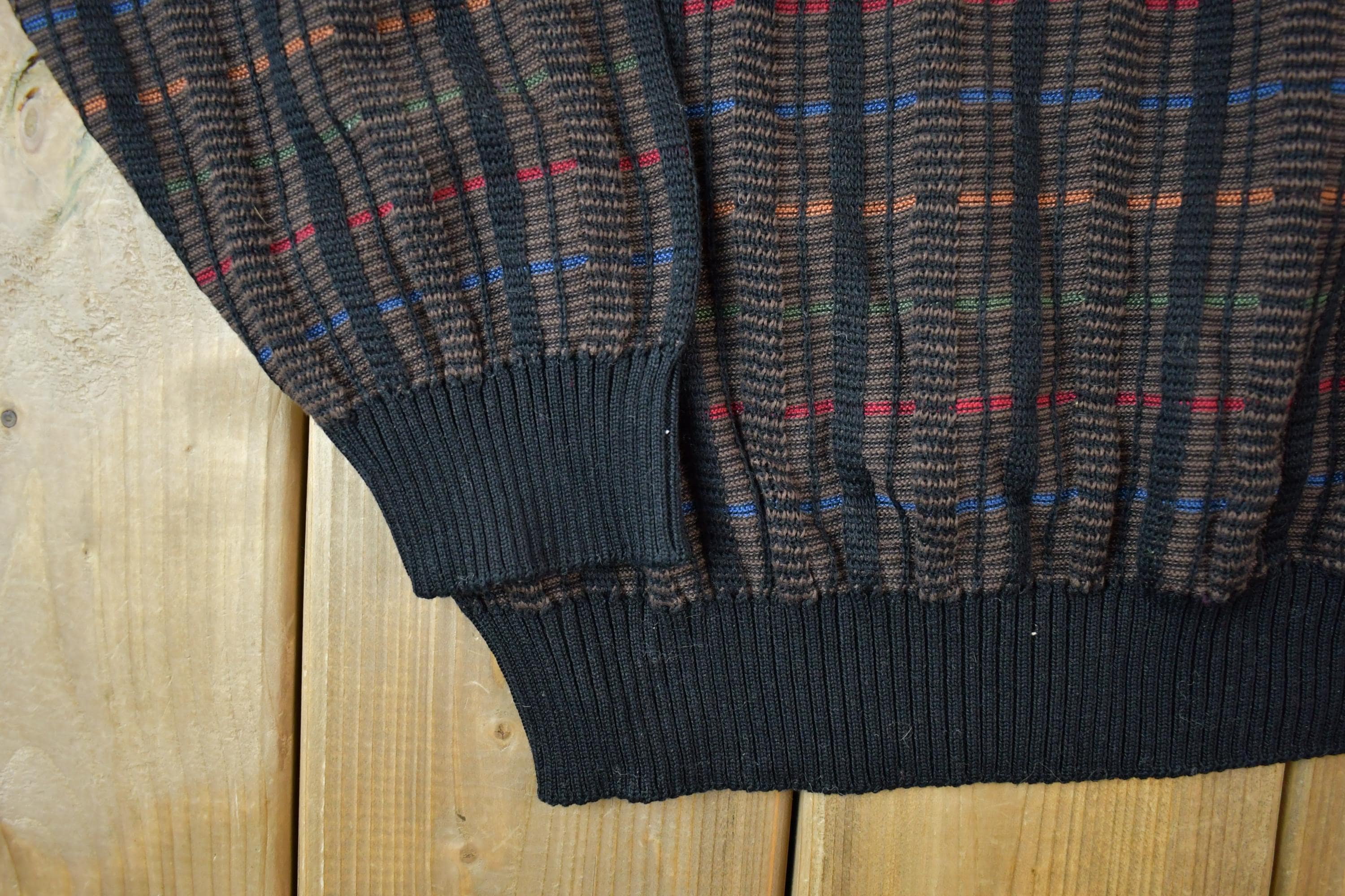 Vintage 1990s Corto Uomo Knit V Neck Sweater