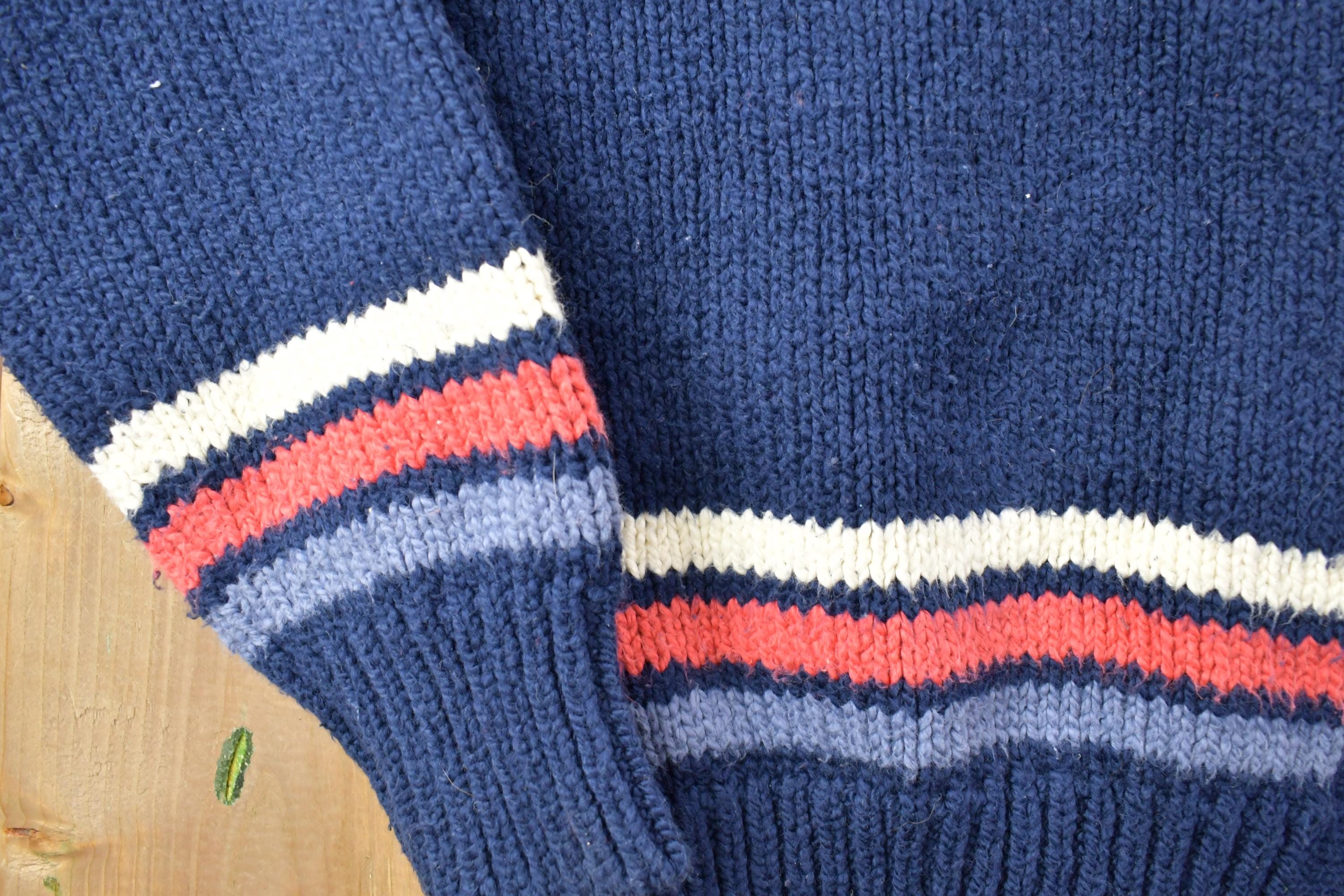 Vintage 1990s Limited America Knit Full Zip Collared Sweater