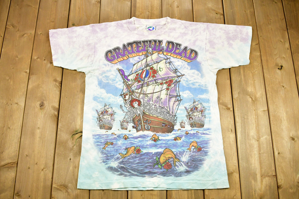 Vintage 1993 Grateful Dead Ship Of Fools All Over Print Pirate T-shirt