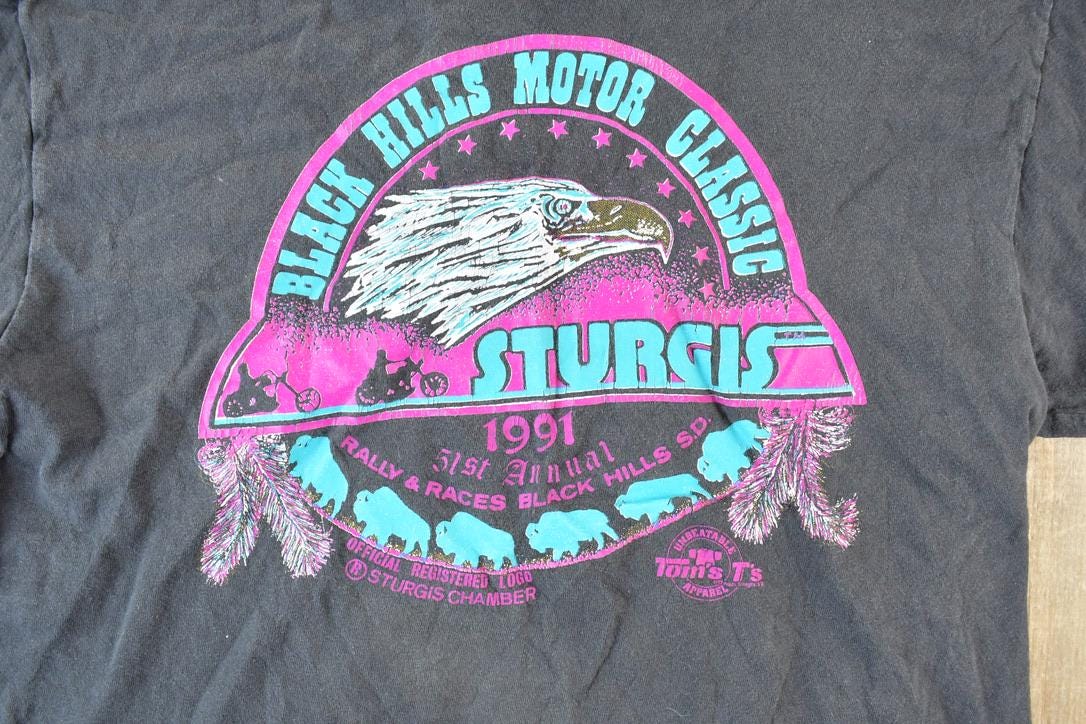 Vintage 1991 Sturgis Black Hills Motor Classic Single Stitch T-Shirt