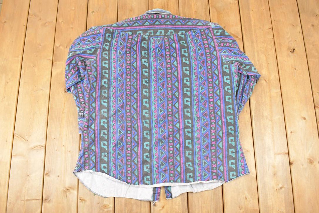 Vintage 1990s Panhandle Slim Abstract Button Up Shirt Men's XL
