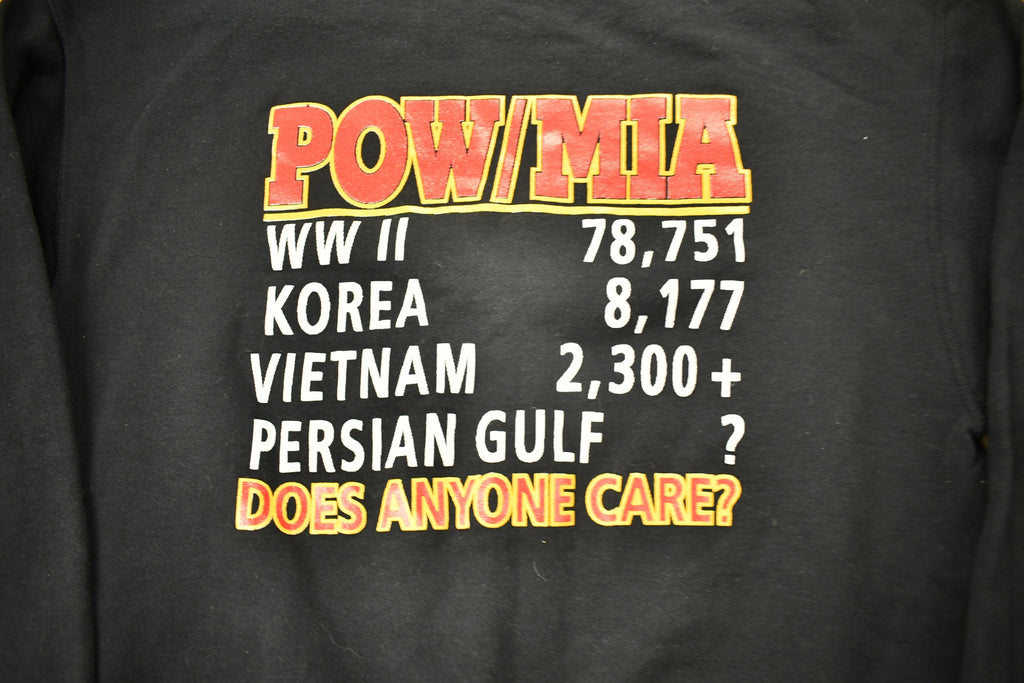 Vintage 1990s POW MIA National League Of Families Crewneck Sweatshirt