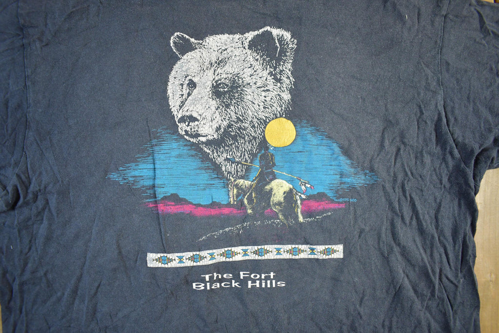 Vintage 1990s Native Black Hills Landscape T-Shirt Men's XL