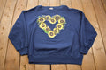 Vintage 1990s Sunflower Heart Crewneck Crewneck Sweatshirt