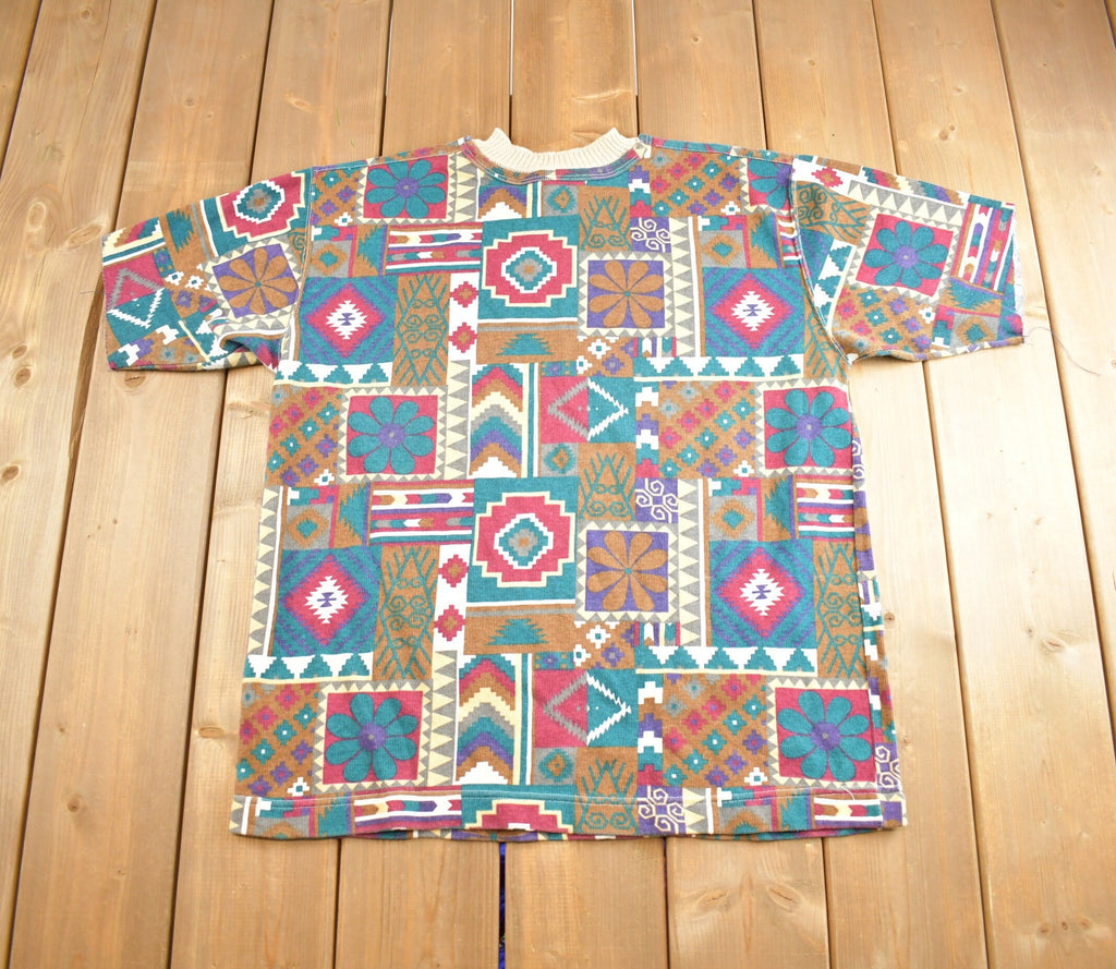 Vintage 1980s International Sportswear Co Abstract Knit Crewneck T Shirt