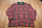 Vintage 1990s Gitano Floral Button Up Sweatshirt