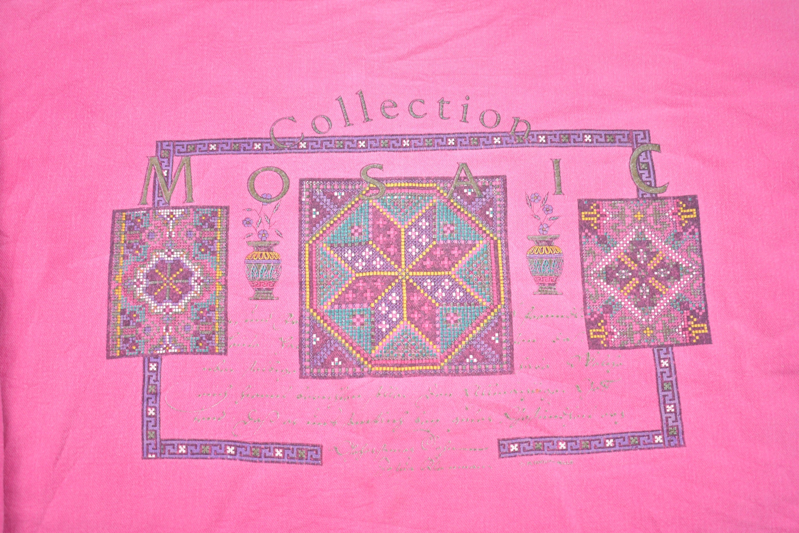 Vintage 1990s Mosaic Collection Tomkins Ave Crewneck Sweatshirt / 90s Crewneck / Souvenir / Athleisure / Streetwear / Travel And Tourism