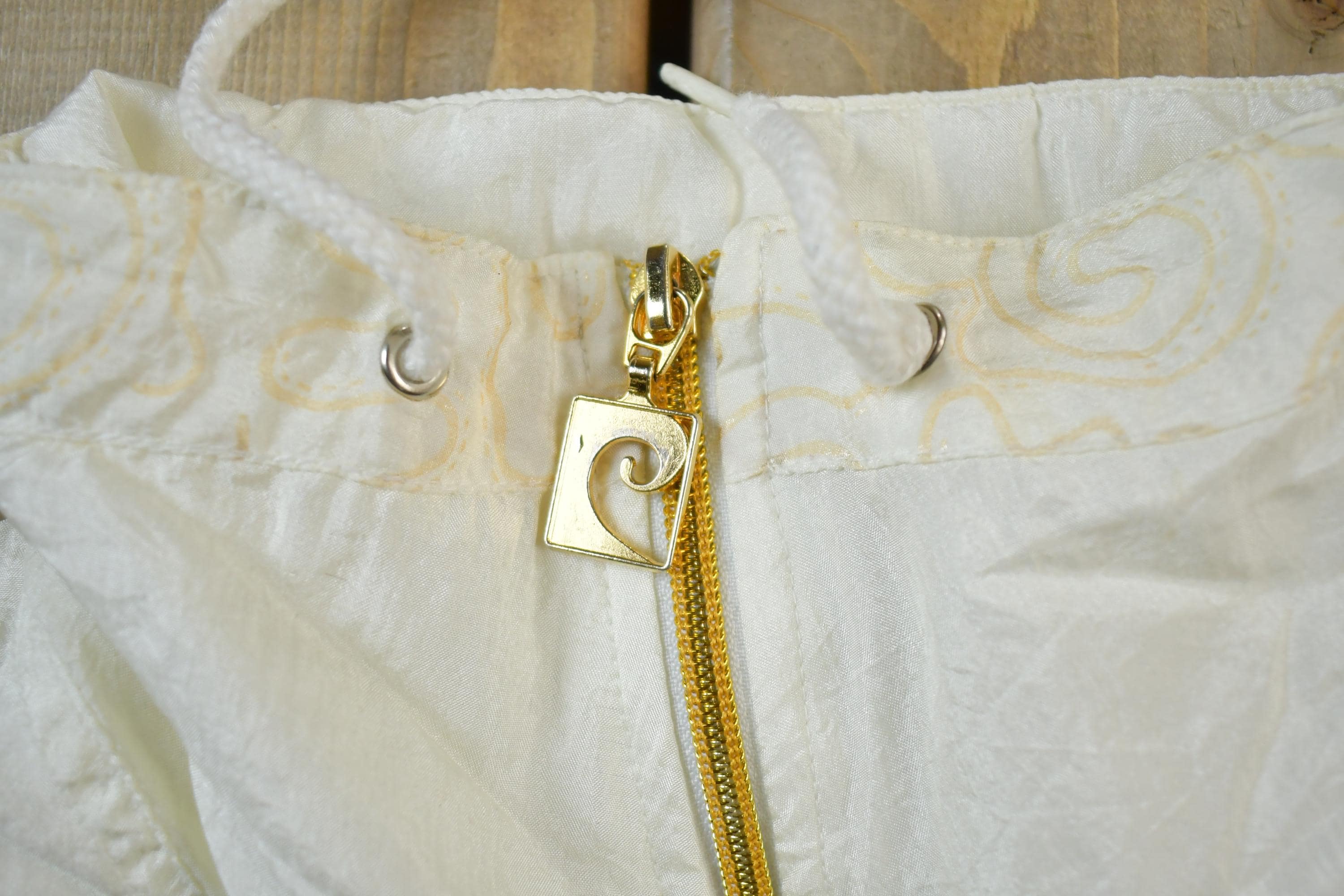 Vintage 1990s Pierre Cardin Gold Zipper Windbreaker Jacket