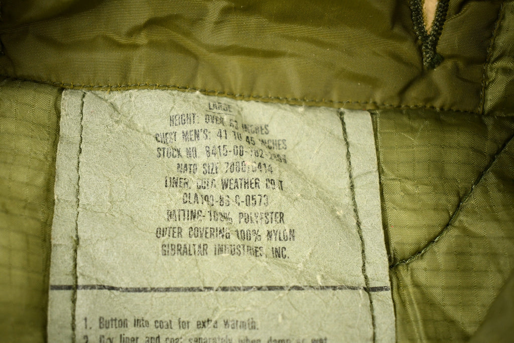 Vintage 2000 M65 Military Jacket Lining
