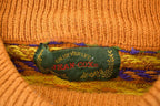 Vintage 1990s Jean Cox Striped Knit Crewneck Sweater Women's L