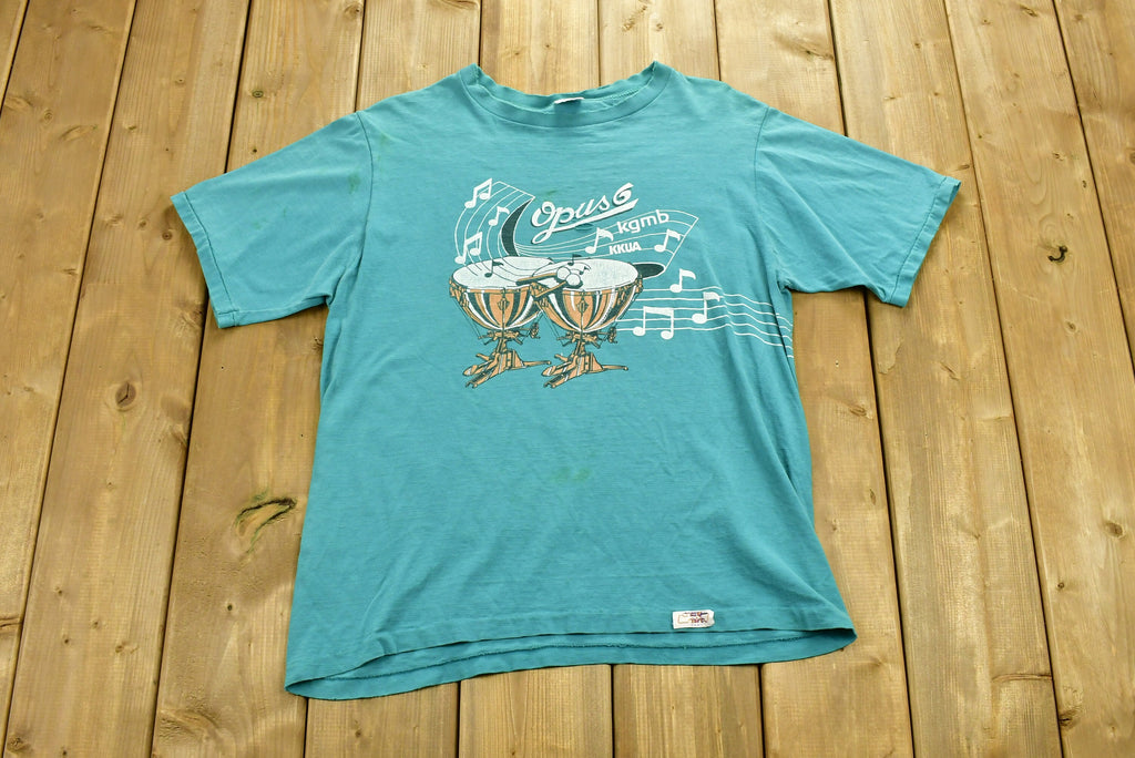 Vintage 1990s Opus 6 Musical Graphic T-Shirt